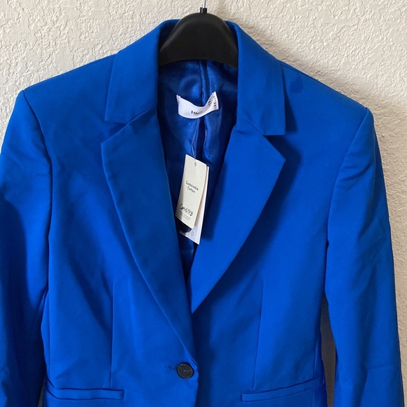 Mango Cobalt Blue Blazer Size 6 - NWT - Picture 3 of 9
